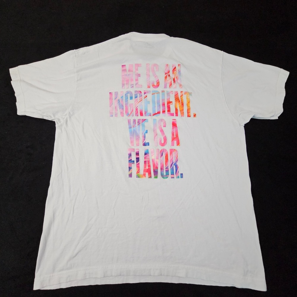Smirnoff Me is Ingerdient We is Flavor White Short Sleeve Cotton T-Shirt Mens XL